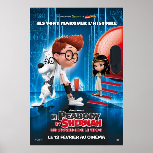 De heer Peabody & Sherman Movie Poster met Penny (Voorkant)