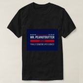 de heer Peanutboter 2020 Masker T-shirt (Design voorkant)