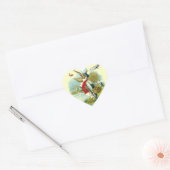 DE HEER PELICAN VIST HEART MONOGRAM, crème Hart Sticker (Envelop)