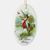 DE HEER PELICAN VIST KERAMISCH ORNAMENT (Rechts)