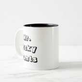 de heer Picky Pants Tweekleurige Koffiemok (Voorkant links)