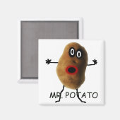 de heer Potato Cartoon Magneet (Voorkant / Achterkant)