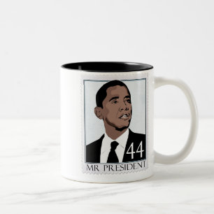 de heer president tweekleurige koffiemok