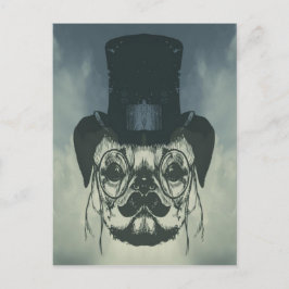 De heer Pug op een kaart