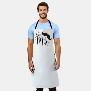 De heer Quote Brown Black Mustache Schort