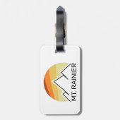 De heer Rainier Washington Retro Bagagelabel (Achterkant verticaal)