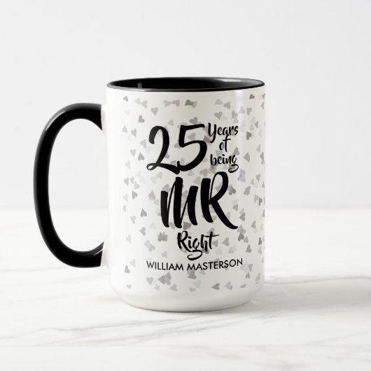 de heer Right Fun 25th Silver Jubileum Mok (Links)