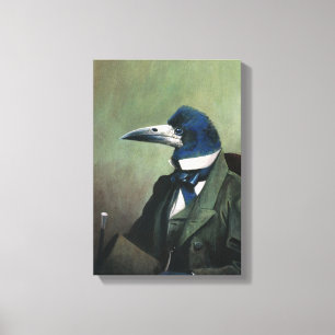 de heer Rook Wrapped Canvas Afdruk