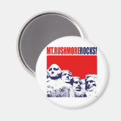 De heer Rushmore Rocks! Magneet (Voorkant / Achterkant)