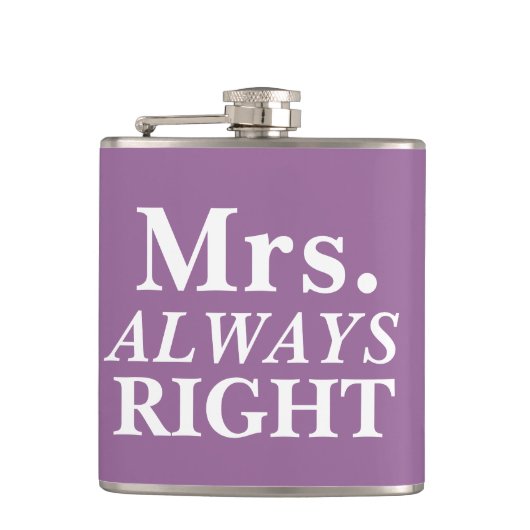 de heer S. ALWAYS Right Bride's Flask Heupfles (Voorkant)