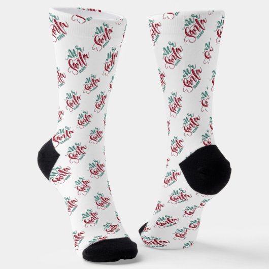 de heer Santa Claus Socks Sokken (Gebogen)