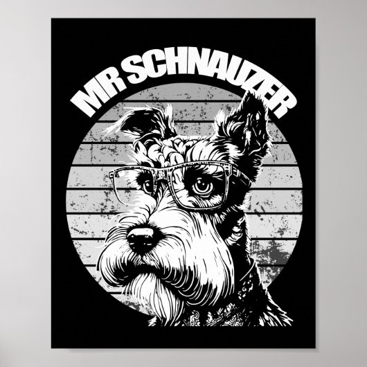 De heer Schnauzer Poster (Voorkant)