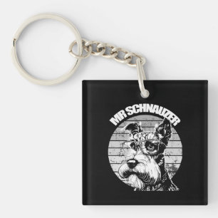 De heer Schnauzer Sleutelhanger