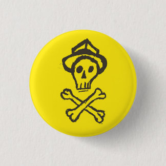 de heer Skullington - Lemon Yellow Ronde Button 3,2 Cm