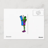 de heer Skygack Observes a Drink Briefkaart (Achterkant)