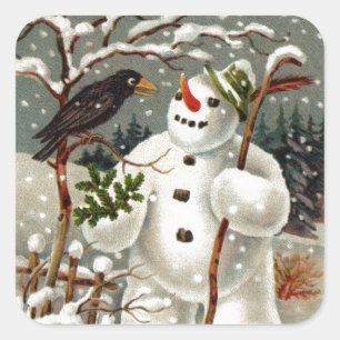 De heer Snowman en de heer Crow Stickers