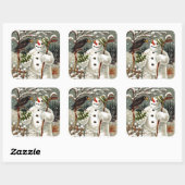 De heer Snowman en de heer Crow Stickers (Vel)