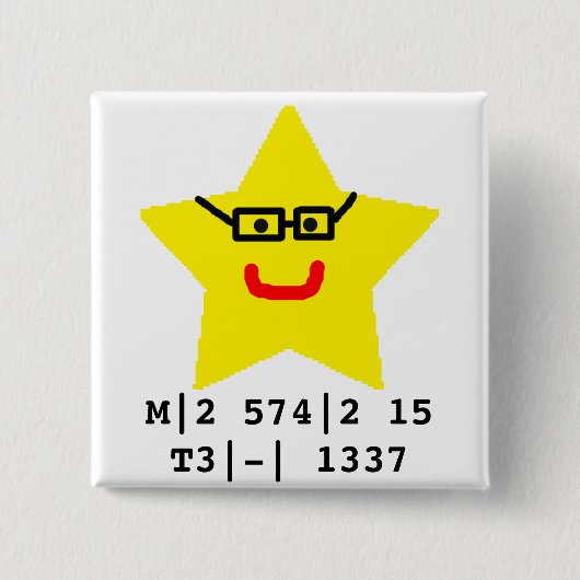 De heer Star is leet. Vierkante Button 5,1 Cm (Voorkant)