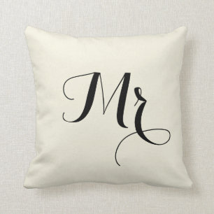 De heer Striped Back Pillow-off white Kussen