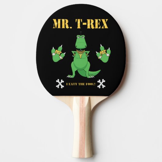 de heer T-Rex Ping Pong Paddle Tafeltennisbatje (Voorkant)
