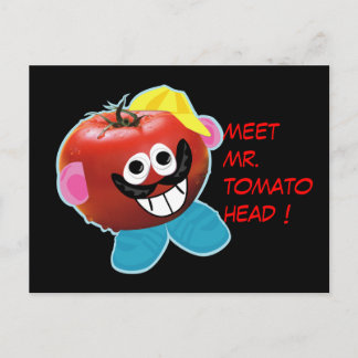 De heer Tomato hoofd humoristisch parodie Briefkaa Briefkaart
