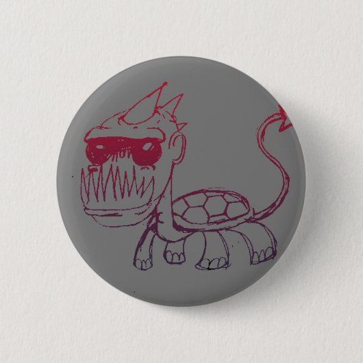 de heer Turtle Monster Ronde Button 5,7 Cm (Voorkant)