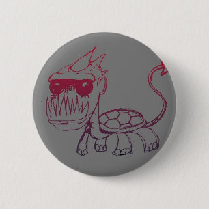 de heer Turtle Monster Ronde Button 5,7 Cm