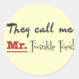de heer Twinkle Toes Ballet Gifts Ronde Sticker