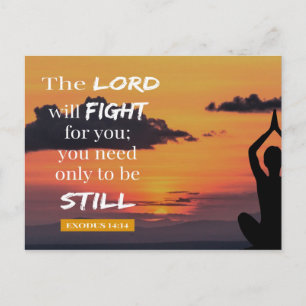 De Heer vecht voor u - Exodus 14:14 Briefkaart