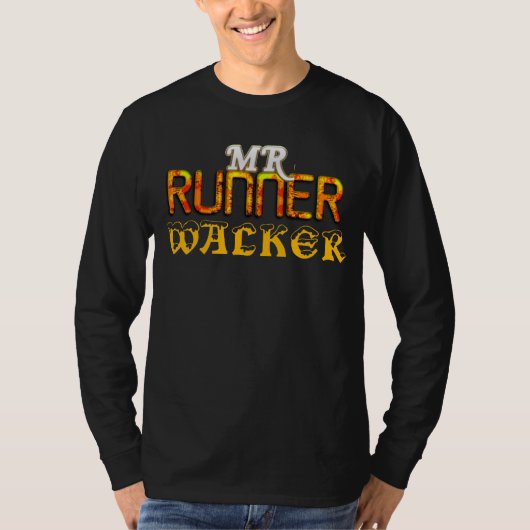 de heer Walkers en Runners T-shirt (Voorkant)