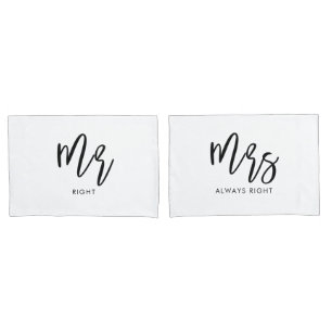 De heer Wifey en Hubby Couple Kussenslopen