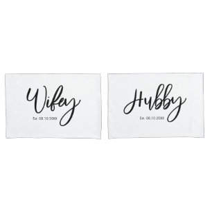 De heer Wifey en Hubby Couple Kussenslopen