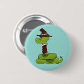 de heer Wiggly | De Button Anaconda Pinback (Voorkant /achterkant)