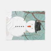 de heer Winter Snowman Fleece Deken (Voorkant (Horizontaal))