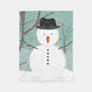 de heer Winter Snowman Fleece Deken