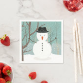 de heer Winter Snowman Servet (Insitu)