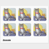 De heer Wonderful Vierkante Sticker (Vel)