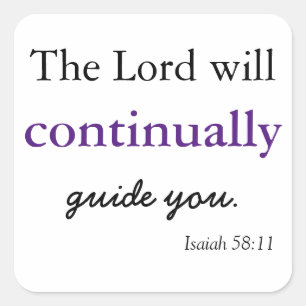 De Heer zal bij jou zijn Vierkante Sticker