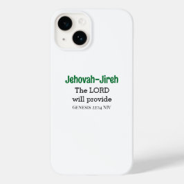 De Heer zal Bijbel Verse Groen en Wit verstrekken Case-Mate iPhone 14 Hoesje