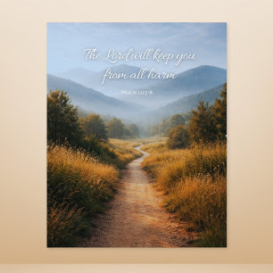 De Heer zal u behoeden Psalm 121 Christelijk  Poster
