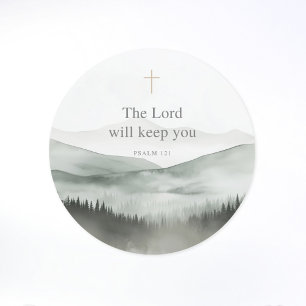 De Heer zal u beschermen – Psalm 121 Christelijk g Ronde Sticker