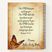 De Heer zegene u en houdt u aan bijbelstudie Notitieboek (Achterkant)