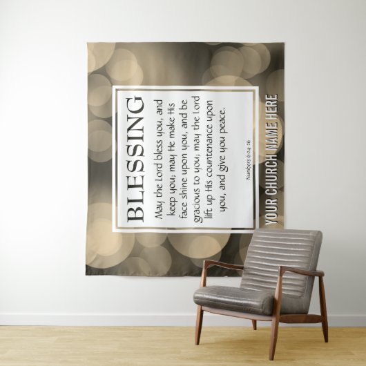 DE HEER ZEGENE U Numeri 6:24-26 Kerk Wandkleed (In situ)