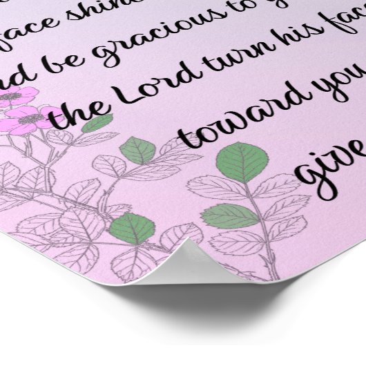 De Heer zegent u Poster (Hoek)