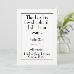 De Heere is mijn herder, Psalm 23:1 Bijbelvers Kaart