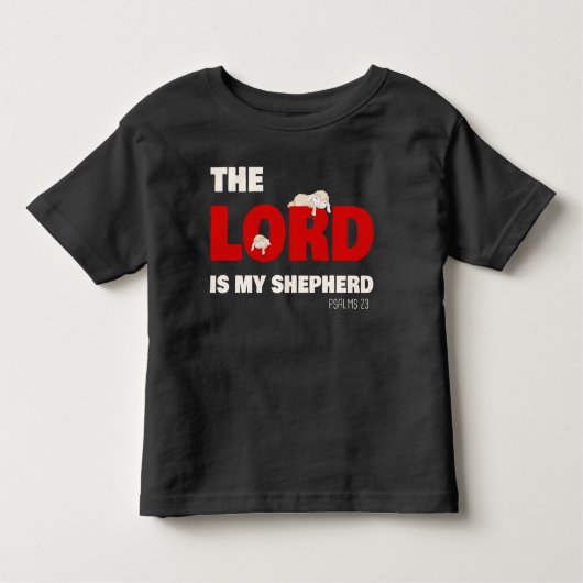 De Heere is mijn Herder Psalmen 23 Christelijk Gel Kinder Shirts (Voorkant)