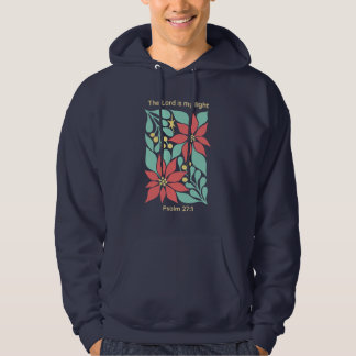 De Heere Is Mijn Licht – Psalm 27:1 Bloemige Kerst Hoodie