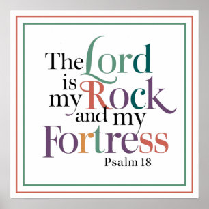 De Heere is mijn Rots en mijn Burcht Psalm 18 2 Poster