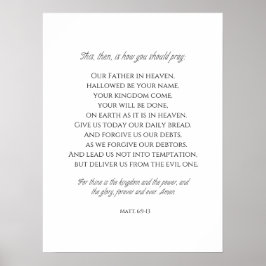 De Heer's gebed. Poster