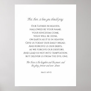 De Heer's gebed. Poster